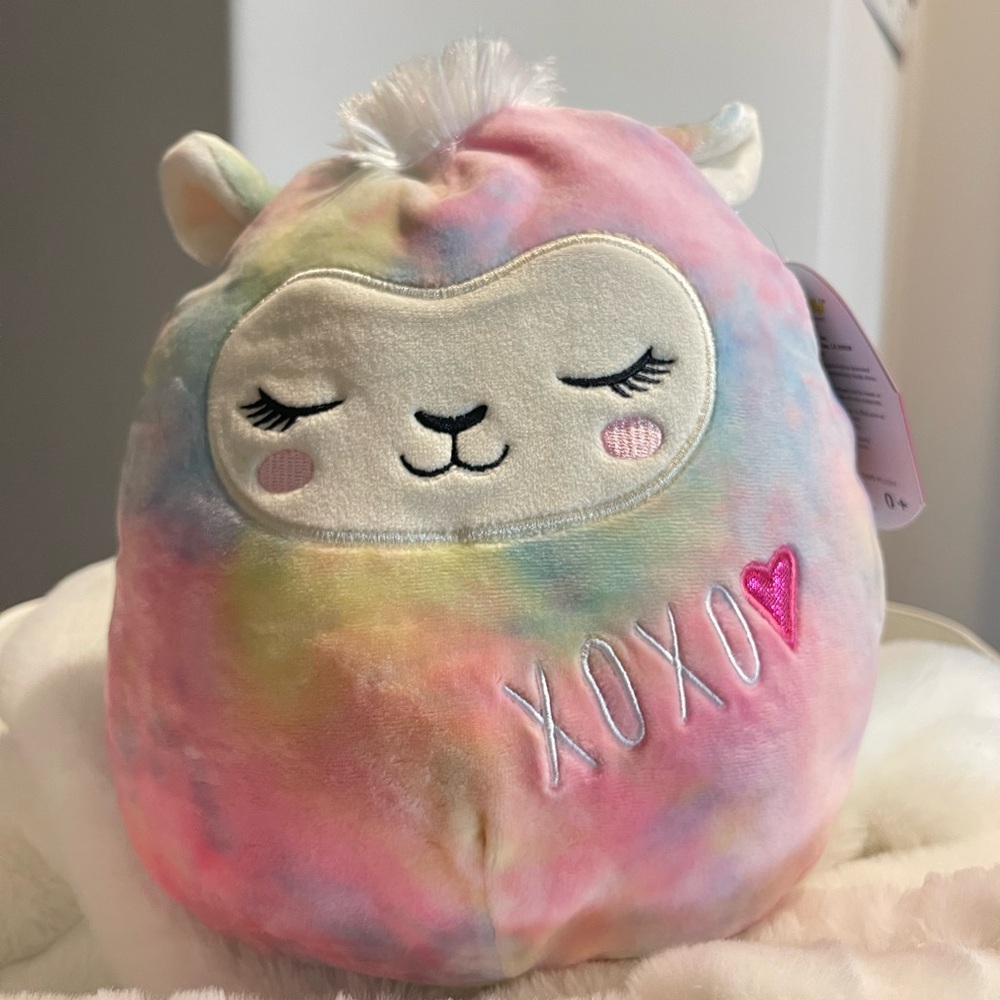 ❤️3/$25-Squishmallows Leslie the Tie dye Llama 8”
